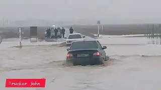 Turkestan Kazakhstan cars don't drive, they float