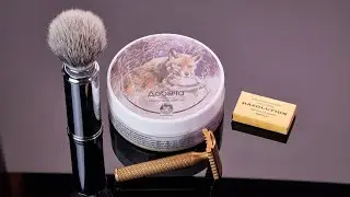 Christopher Bradley Razor Brass plt.D, Мыло для бритья "Добыча", помазок MUHLE бритьё homelike