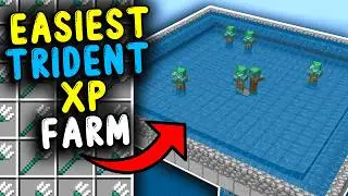 EASIEST TRIDENT XP Farm In Minecraft Bedrock 1.21!
