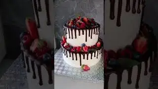 Двухъярусный торт для транспортировки #торт #рецепты рецепт по ссылке внизу