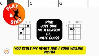 P!NK Just Give Me A Reason ft  Nate Ruess FCN GUITAR CHORDS & LYRICS