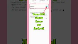 Turn Off Data Saver on Android 💯 ||Turn Off Mobile Data Saver||