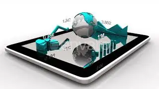Animated modern financial instruments on a tablet screen | Motion Graphics - Envato elements