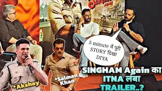 ROHIT SHETTY's Shocking REPLY ON 5 Mins SINGHAM AGAIN TRAILER || Singham Again Press Show || Ajay D