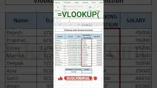 VLOOKUP WITH CHOOSE FUNCTION😱🔥
