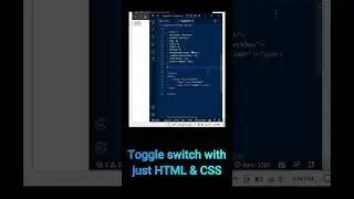 Toggle switch in html and CSS 