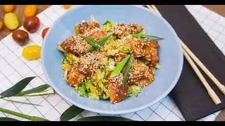 Азиатский салат с тёплой куриной грудкой | Первое, второе, третье