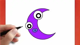 How To Draw Purple Moon Gloink from The Amazing Digital Circus 
