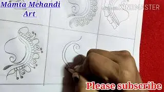 Mehandi Design For Beginners |mehandi classes 4|mehndi class 4|mehandi ka design| pencil sketch