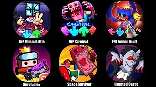 Space Survivor, Survivor.io, Haunted Castle, FNF Music Battle, FNF Funkin Night, FNF Carnival Battle