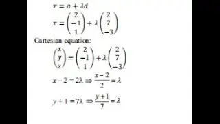 #4. Vectors. How to form vector and Cartesian equations of a line example 3 by Irumba Sharif