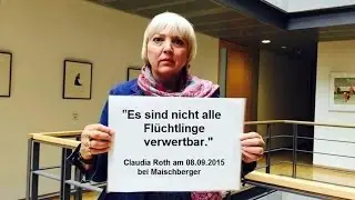 Claudia Roth verwertet Flüchtlinge | Grüne zerstören Friedensbewegung | NACHGEDACHT