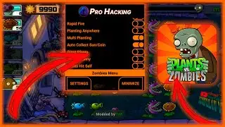 (Обновлено) Читы на PvZ | Скачать Мод Меню ПВЗ | Взлом Все открыто Растения Монеты Солнца Mod Menu