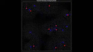 simulated Coulomb interaction of charged particles
