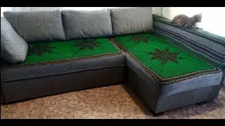 Мозаика крючком Чехлы на диван Обзор