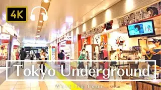 [4K] Tokyo Underground Walking Tour through Ginza, Yurakucho and Otemachi - Tokyo Japan 2022