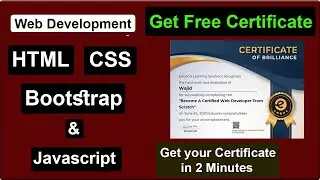 Free Certification Courses | Web Development | HTML CSS Bootstrap Javascript