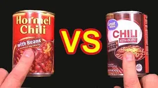 Hormel vs Walmart Great Value Brand - Best Chili Recipe With Beans Canned Taste Test Review
