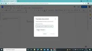 How to translate a Google Doc Language