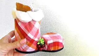 Новогодние поделки / САПОГ из бляшаных банок своими руками