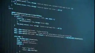 A Computer Monitor Flashing Digital Information | Copyright Free Videos | Website Header