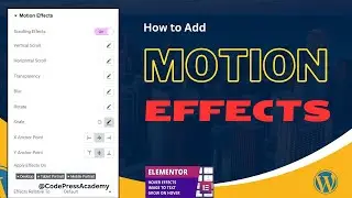 Motion Effects: Powerful Animations in Elementor