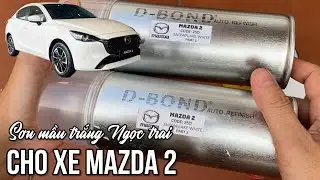 Sơn ô tô mầu trắng Ngọc trai cho xe Mazda 2 (Code 25D) giống màu zin tới 95%