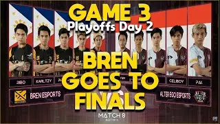 BREN ESPORTS VS ALTER EGO | GAME 3 | M2 Playoff Day 2 | MLBB World Championship 2020 | TAGALOG