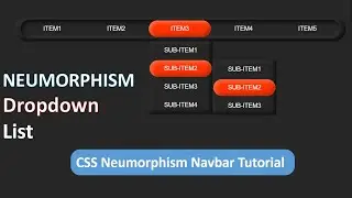 Neumorphism Dropdown Menu Using Pure CSS | Neumorphic DropDown List Navbar Using HTML and CSS Only.