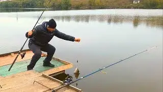 Закрытие карпового сезона. Ловля амура на кукурузу. Ловля карпа на пруду осенью видео