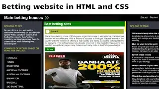 Betting website in HTML and CSS only