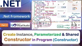 Create Instance, Parameterized & Shared Constructor in Program | VB.Net | Constructor Part 2