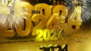 Happy New year 2024 celebration video effect for Whatsapp status