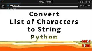 How to convert List of Characters to String in Python?
