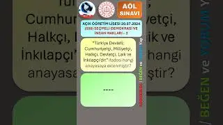 2024 / 3. DÖNEM / AÇIK ÖĞRETİM LİSESİ / SEÇMELİ DEMOKRASİ VE İNSAN HAKLARI – 2