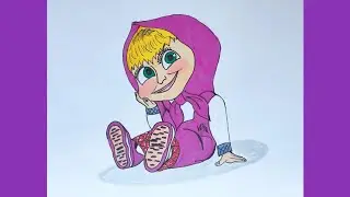 Как нарисовать Машу из Маши и Медведя