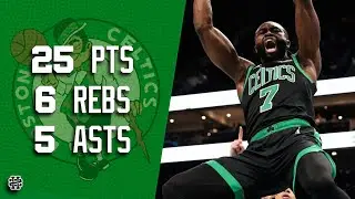 Jaylen Brown 25 pts 6 rebs 5 asts vs Hornets 2425 season