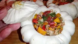 Как приготовить фаршированные патиссоны/ Патиссоны в духовке