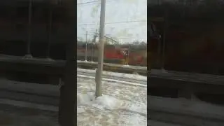 ЧС7 200 с ПДСом мимо Яузы 