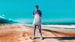 I Cleaned An Entire Beach For MrBeast #TeamSeas