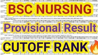 BSC NURSING CUT-OFF RANK LIST 2024 l KCET CUTOFF RANK LIST 2024