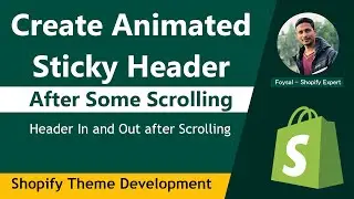 Create an Animated Sticky Header After Some Scrolling in Shopify ✅ Easy