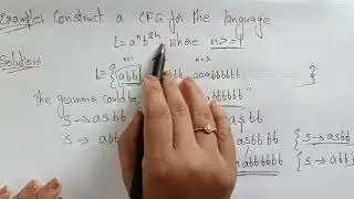 context free grammar in automata | Example-3 | TOC | Lec-51 | Bhanu Priya