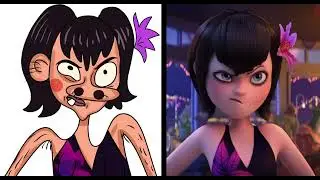 hotel transylvania Dracula’s date scene with Ericka drawing meme🧛‍♀️ try not to laugh