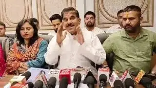 Harsh Dev Singh holds press conference