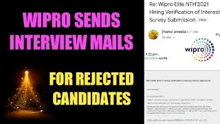 WIPRO sends Interview Mails for Rejected Candidates 2021 Off Campus