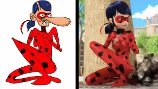 ladybug and cat noir drawing meme | miraculous funny moments