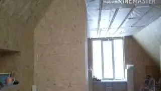 Дизайн, обшивка мансарды ОСБ