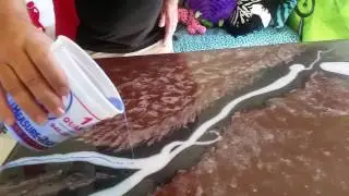RV Renovations: Make a unique table with epoxy and paint.