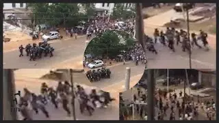 SHUHUDIA POLISI KENYA WAKIMBIA BAADA YA KUSHINDWA NGUVU NA WAANDAMANAJI
